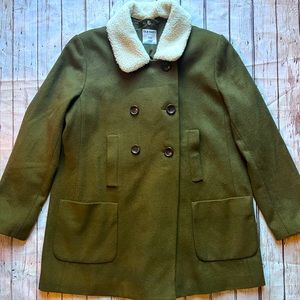 OLD NAVY• size L•Olive green •wool blend•Peacoat